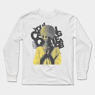 Erykah Retro Musician Grey Long Sleeve T-Shirt